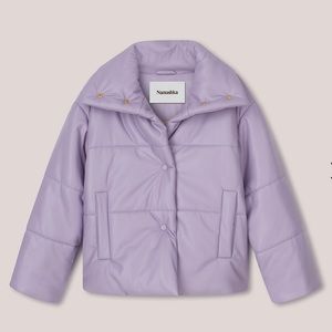 NWOT Nanushka HIDE Vegan Leather puffer jacket Lilac
